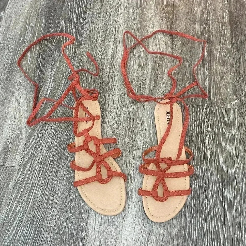 Womens JustFab Olympia Strappy Sandals - 8.5